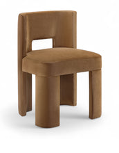 Load image into Gallery viewer, Zuno - Velvet Performance Fabric Upholstered Dining Chair (Set of 2) - Saddle
