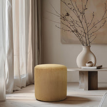 Load image into Gallery viewer, Roy - Round Microsuede Ottoman / Stool
