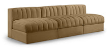 Load image into Gallery viewer, Rummi - Velvet Performance Fabric Upholstered 3 Piece Modular Armless Sofa

