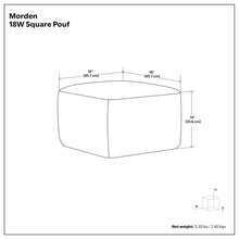 Load image into Gallery viewer, Morden - Square Pouf - Brown
