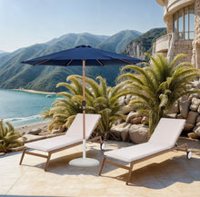 Load image into Gallery viewer, Fiji - Aluminum Patio Umbrella With Round White And Teak Base
