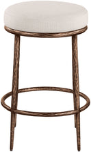 Load image into Gallery viewer, Ferro - Upholstered Backless Counter Stool With Brushed Bronze Base

