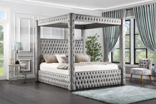 Load image into Gallery viewer, B568 - Velvet Canopy Bed With Bluetooth Speaker &amp; USB
