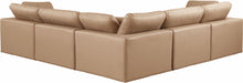 Load image into Gallery viewer, Comfy - 5 Piece Faux Leather Modular Corner Sectional - Tan
