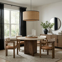 Load image into Gallery viewer, Pietra - Travertine And Mango Wood Dining Table
