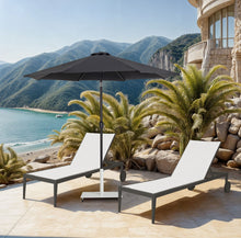 Load image into Gallery viewer, Fiji - Aluminum Patio Umbrella With Square White And Black Base
