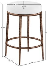 Load image into Gallery viewer, Ferro - Upholstered Backless Counter Stool With Brushed Bronze Base
