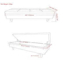 Load image into Gallery viewer, Shay - Large Square Coffee Table Storage Ottoman Mid-Century Style
