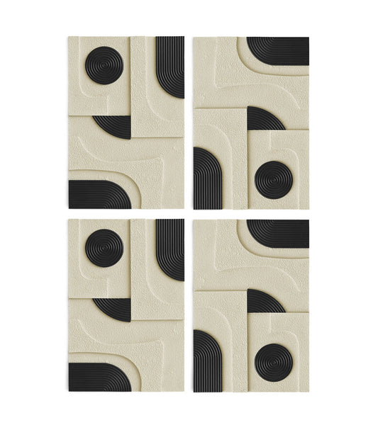 Element - Mango Wood 4 Piece Wall Art