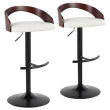 Load image into Gallery viewer, Grotto - Contemporary Adjustable Barstool With Swivel With Rounded T Footrest (Set of 2)
