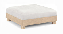 Load image into Gallery viewer, Turin - Chenille Fabric Upholstered Modular Ottoman - Natural Base
