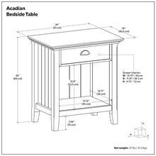 Load image into Gallery viewer, Acadian - Bedside Table, Handcrafted
