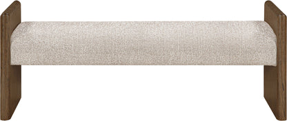 Hickory - Fabric Upholstered Bench - Brown Frame