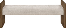 Load image into Gallery viewer, Hickory - Fabric Upholstered Bench - Brown Frame
