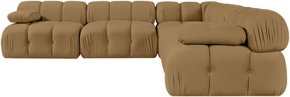 Orin - Velvet Fabric 5 Piece Modular Sectional