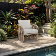 Load image into Gallery viewer, San Pietro - Resilient Waterproof Fabric Upholstered Outdoor Patio Chair
