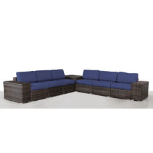 Load image into Gallery viewer, Elegant Outdoor Rattan Wicker 6 Person Seating Group With Cushions
