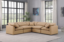 Load image into Gallery viewer, Indulge - Faux Leather 5 Piece Modular Corner Sectional - Tan

