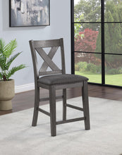 Load image into Gallery viewer, D160 - 7 Piece Dining Room Set (Counter Height Table, 6 Counter Chairs) - Gray
