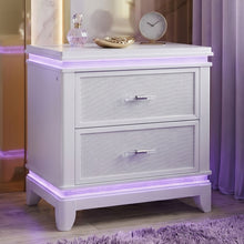 Load image into Gallery viewer, Opium - 2 Drawer Nightstand With LED Lights - White
