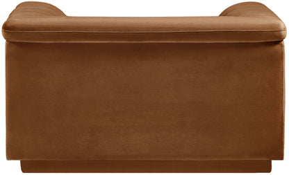 Cascade - Velvet Chair - Saddle