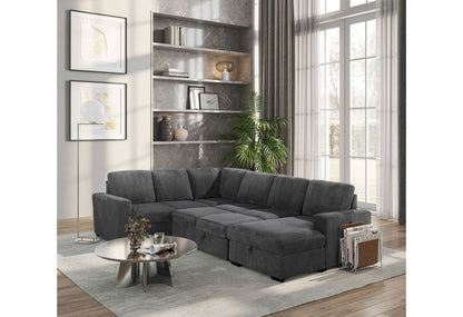 U2660 - Pullout Sofa Bed - Gray