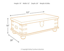 Load image into Gallery viewer, Carynhurst - Lift Top Cocktail Table - White Wash Gray

