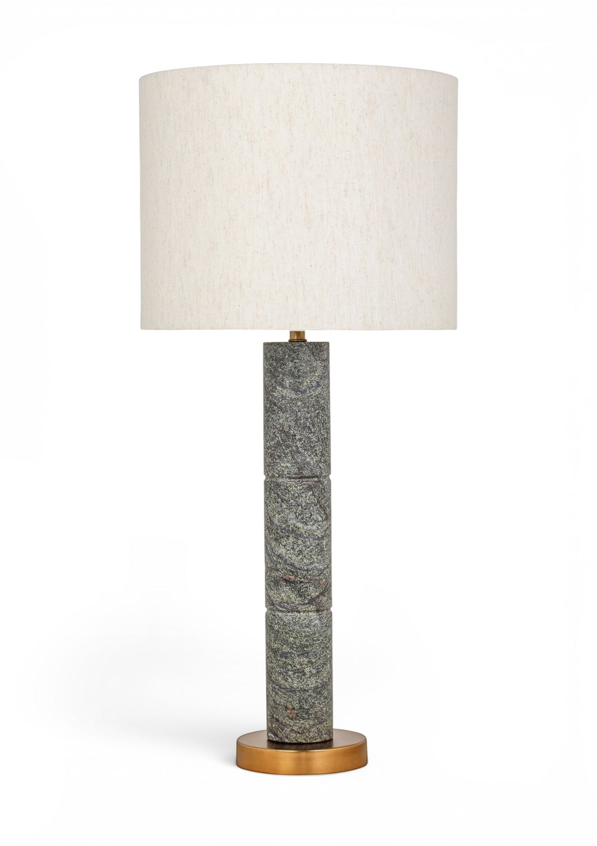Opaline - Linen Textured Fabric And Brass Table Lamp