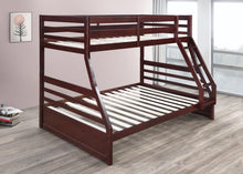 Load image into Gallery viewer, S091 - Twin / Full Bunk Bed - Brown
