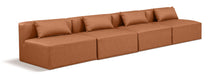 Load image into Gallery viewer, Cube - Modular 4 Piece Armless Sofa - Cognac
