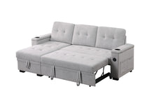 Load image into Gallery viewer, Ashlyn II - 84"W Woven Fabric Reversible Sleeper Sectional Sofa with Storage Chaise
