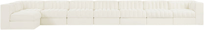 Rummi - Velvet Performance Fabric Upholstered 8 Piece Modular Sectional, L-Shaped (Right)