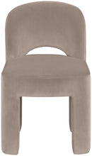 Load image into Gallery viewer, Celine - Velvet Performance Fabric Upholstered Dining Chair (Set of 2) - Taupe
