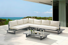 Load image into Gallery viewer, Maldives - 4 Piece Water Resistant Outdoor Patio Modular Sectional With Gray Base
