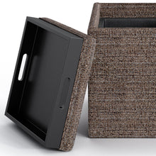 Load image into Gallery viewer, Rockwood - Upholstered Cube Storage Ottoman With Tray
