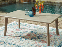 Load image into Gallery viewer, Cliff Trails - Rectangle Dining Table With Umbrella Option - Beige
