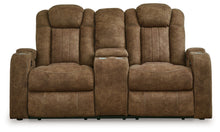 Load image into Gallery viewer, Wolfridge - Power Reclining Loveseat With Console /Adj Hdrst - Brindle
