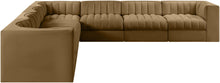 Load image into Gallery viewer, Rummi - Symmetrical Velvet Performance Fabric Upholstered 7 Piece Modular Sectional (With 3 Corner Chairs)
