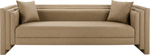 Load image into Gallery viewer, Everett - Vegan Leather 88.5" Upholstered Sofa - Tan
