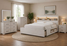 Load image into Gallery viewer, Sadie / Clara - 5 Piece King Bedroom Set (Bed, Dresser &amp; Mirror, Nightstand, Chest) - Beige
