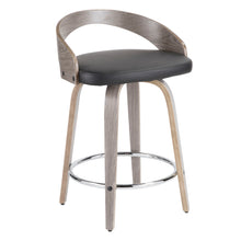 Load image into Gallery viewer, Grotto - Contemporary Fixed Height Counter Stool &amp; Swivel With Round Footrest (Set of 2)
