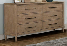 Load image into Gallery viewer, Panel Bedroom Set With 3 Drawer Nightstand, Casual Dresser, Cane Mirror, 3 Drawer Cane Front Chest And Bench
