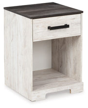 Load image into Gallery viewer, Shawburn - One Drawer Night Stand - Open Cubby - White / Black / Gray
