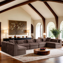 Load image into Gallery viewer, Stellar - 7 Piece Chenille Fabric Upholstered Modular Sectional
