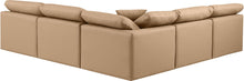 Load image into Gallery viewer, Indulge - Faux Leather 5 Piece Modular Corner Armless Sectional - Tan
