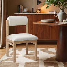Load image into Gallery viewer, Roundhill - Fabric Dining Chair (Set of 2) - Natural Frame

