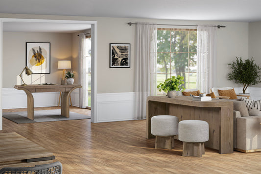 Pagosa - Entertainment Console & Stools - English Knotty Oak