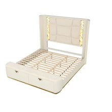 Load image into Gallery viewer, La Pierre - King Bed With Storage Drawers And LED Headboard - Beige
