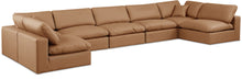 Load image into Gallery viewer, Comfy - 7 Piece Faux Leather Modular Armless Sectional
