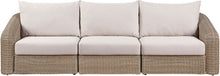 Load image into Gallery viewer, Seacrest - Olefin Water Resistant Fabric And Wicker 3 Piece Outdoor Patio Modular Sofa
